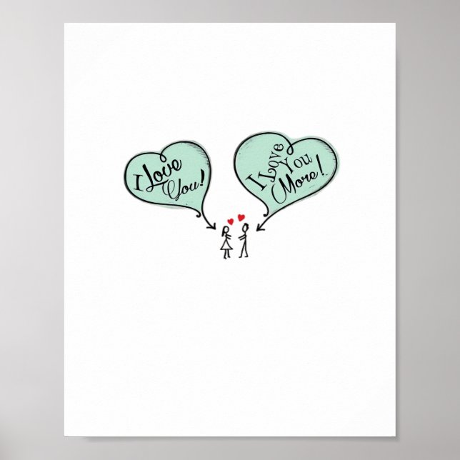 Poster Humanos Eu Amo Você Eu Amo Você Mais Estilo Divert (Frente)