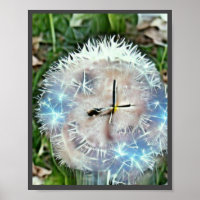 Humble dandelion clock A.I. melhorou a foto. Pôste