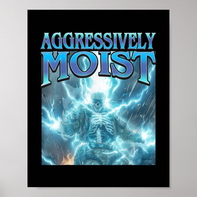 Poster Humidade Agressiva - Esqueleto De Relâmpagos Engra (Frente)