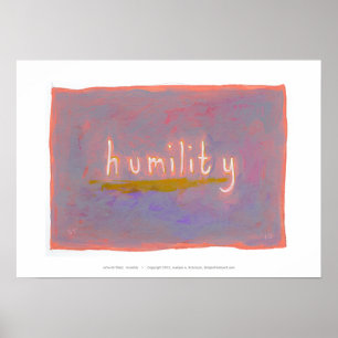 Poster Humildade - arte colorida simples fresca da