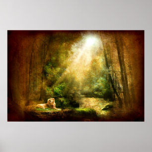 Poster Humildade do rei (poster da arte do leão)