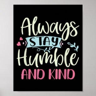 Poster Humildade e gentileza Positivas Permaneçam Sempre