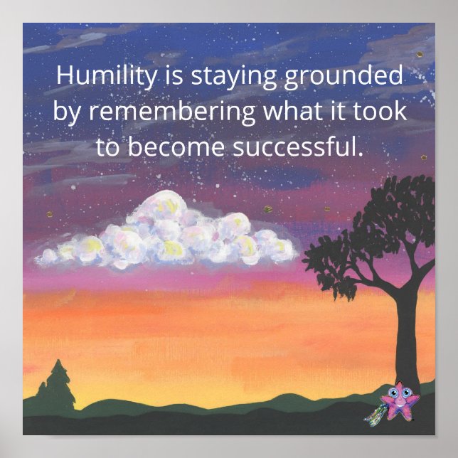 Poster - Humility Quote, Little Shot, Semi-Gloss (Frente)