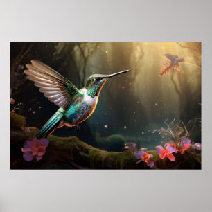 Poster Hummingbird Animal Bird Wilderness Art
