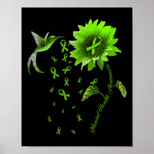 Poster Hummingbird Fita Verde Sensibilização para a Saúde