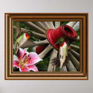 Póster Hummingbird 'Framed'