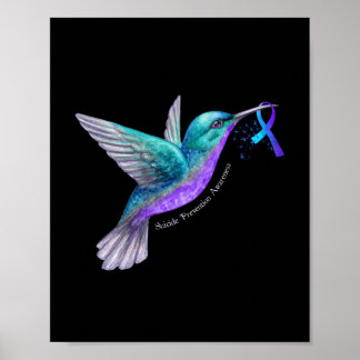 Poster Hummingbird Roxo Azul Fita Suicídio