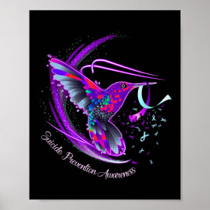 Poster Hummingbird Roxo Azul Fita Suicídio