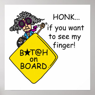 Póster Humor com fúria rodoviária