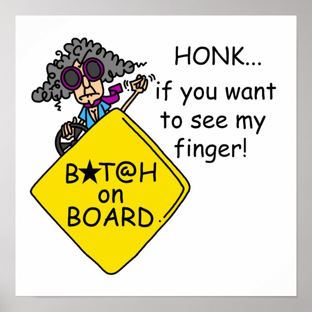 Póster Humor com fúria rodoviária (Frente)