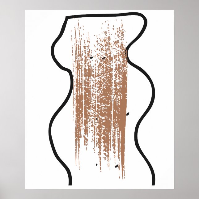 Poster Humor com papel higiênico de banheiro (Frente)