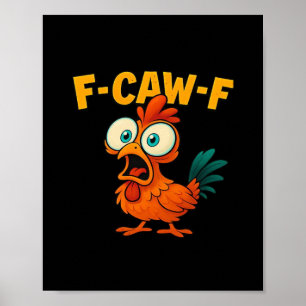 Poster Humor Corvo Engraçado F-Caw-F Gótico