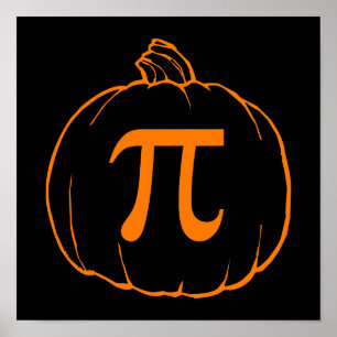 Póster Humor da matemática do Pi da abóbora (torta)
