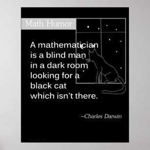 Póster Humor da matemática por Charles Darwin