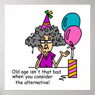 Póster Humor de Alternativo de Aniversário