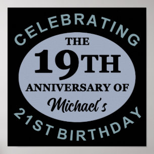 Poster Humor de aniversário de 40 anos personalizado