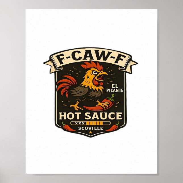 Poster Humor de Corvo Engraçado Gótico F-Caw-F (Frente)