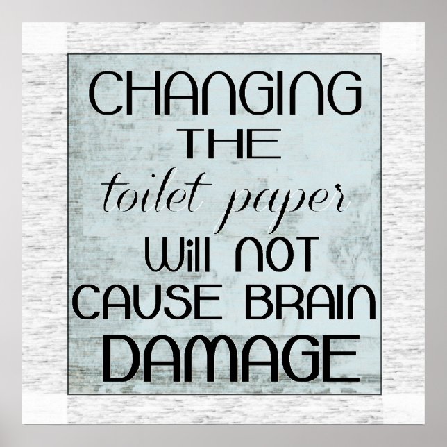 Poster humor de papel higiênico (Frente)