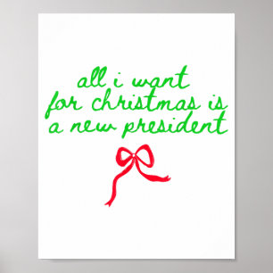 Poster Humor Divertido de Trump Tudo o que Quero no Natal