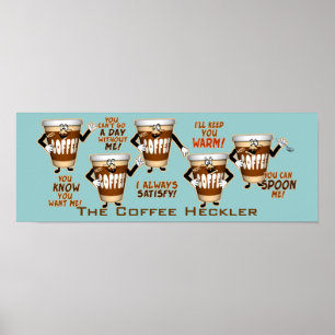 Poster Humor do desordeiro do café