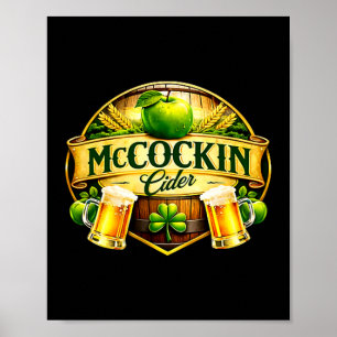 Poster humor do dia de são patrício da sidra mccockin mcc