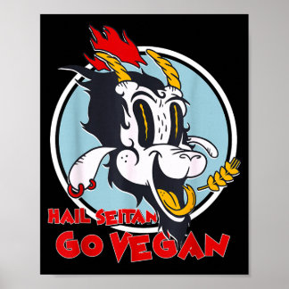 Poster Humor do veganismo trigo glúten granizo seitan vá 