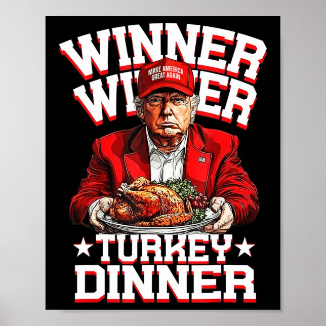 Poster Humor Engraçado Vencedor do Trump Janta Turquia (Frente)