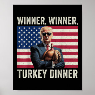 Poster Humor Engraçado Vencedor do Trump Janta Turquia