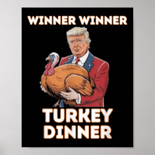 Poster Humor Engraçado Vencedor do Trump Janta Turquia