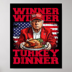 Poster Humor Engraçado Vencedor do Trump Janta Turquia