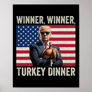 Poster Humor Engraçado Vencedor do Trump Janta Turquia
