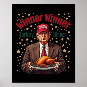 Poster Humor Engraçado Vencedor do Trump Janta Turquia