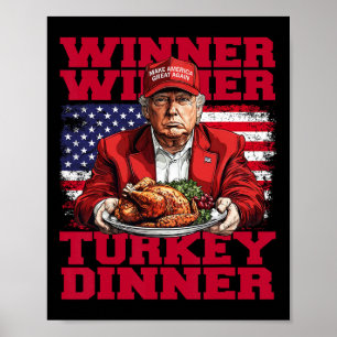 Poster Humor Engraçado Vencedor do Trump Janta Turquia