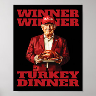 Poster Humor Engraçado Vencedor do Trump Janta Turquia