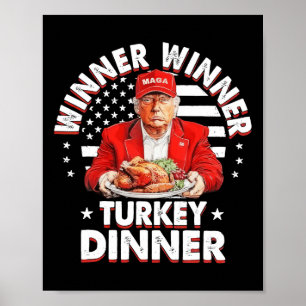 Poster Humor Engraçado Vencedor do Trump Na Turquia Janta