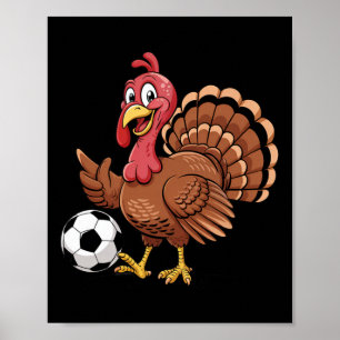 Poster Humor Futebol Jogador Ação de Graças Turker Esport