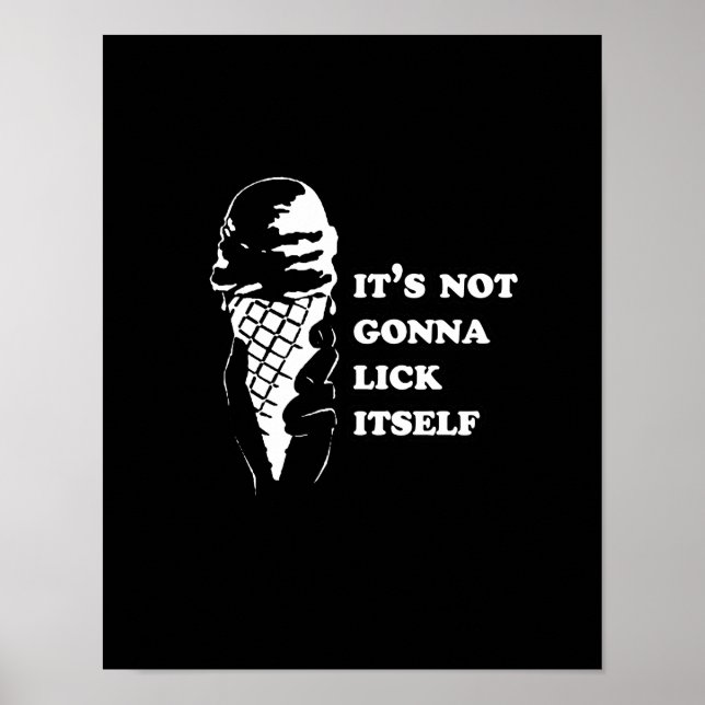 Póster Humor gay lambendo-se ao contrário (Linha de colet (Frente)