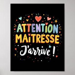 Poster Humor Infantil Criança Volta às Aulas Atenção Prof