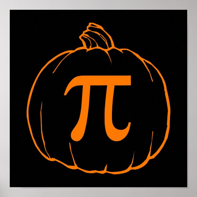 Póster Humor Matemático Pumpkin Pi (torta) (Frente)