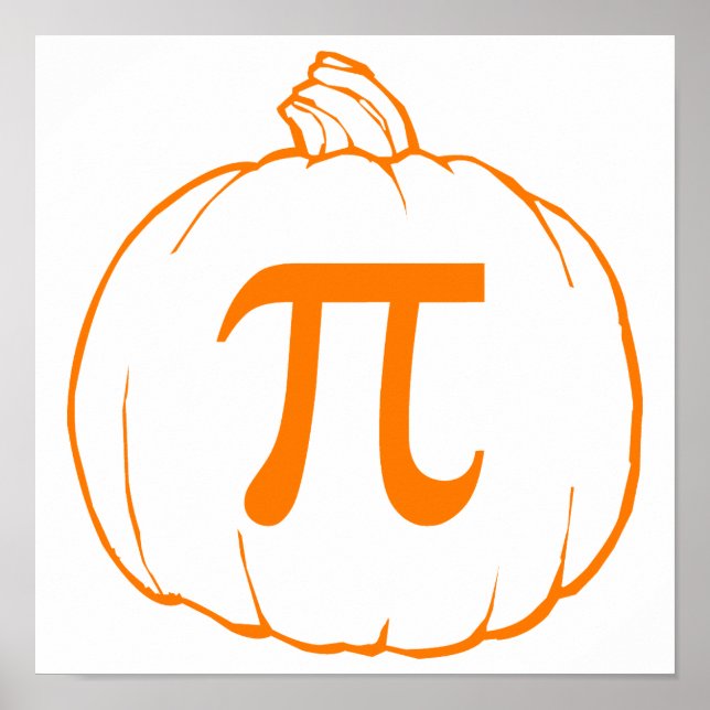 Póster Humor Matemático Pumpkin Pi (torta) (Frente)