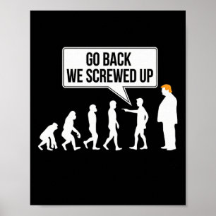 Poster Humor político engraçado anti-Trump evolução