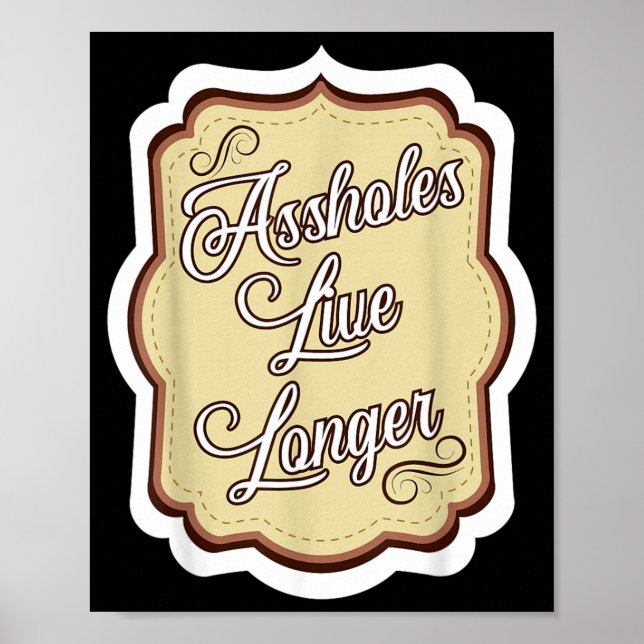 Poster Humor Sarcástico Engraçado Citação Sarcasmo Buraco (Frente)