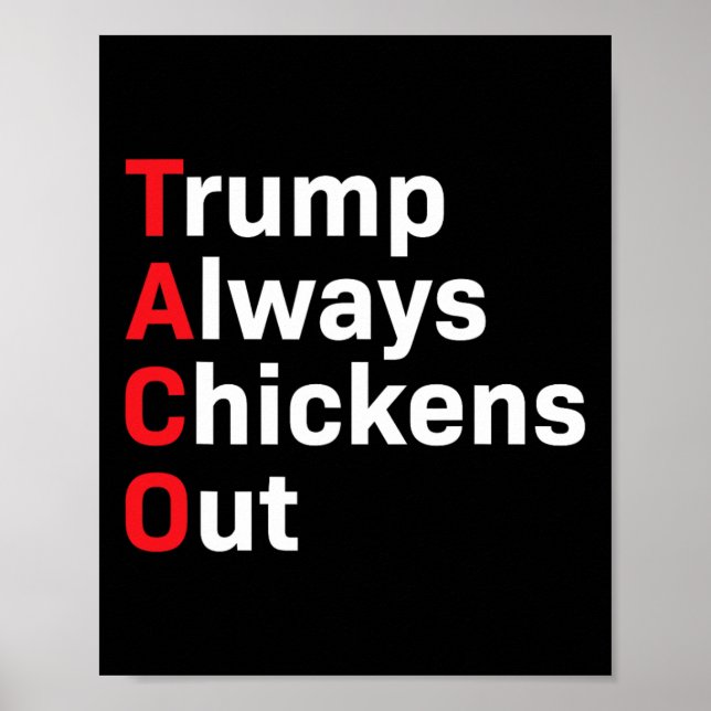 Poster Humor Taco Trump Sempre Fala (Frente)