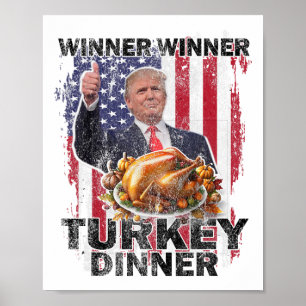 Poster Humor Trump Vencedor vencedor da Turquia Janta