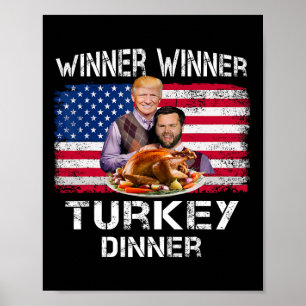 Poster Humor Trump Vencedor vencedor da Turquia Janta