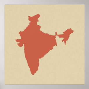 Poster Humores corais India da especiaria