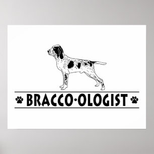 Póster Humorous Bracco Italiano
