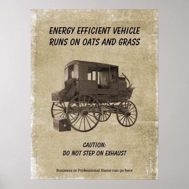 Poster Humorous Energy Efficient Vehicle (Frente)