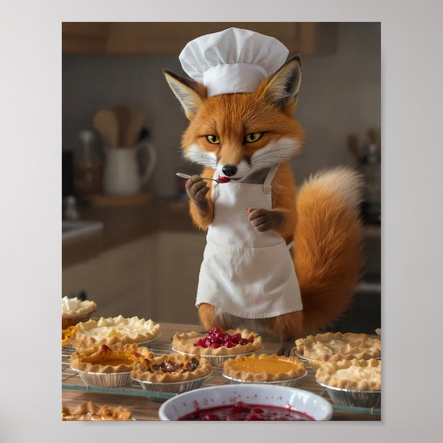 Poster Humorous Holiday Mishap: Flicker's Pie Testing (Frente)