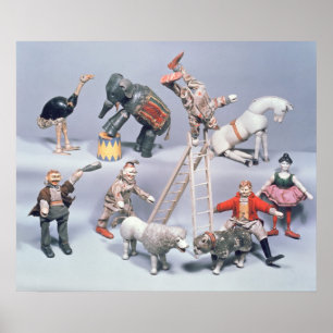 Póster Humpty Dumpty Circus acrobatas e menagerie